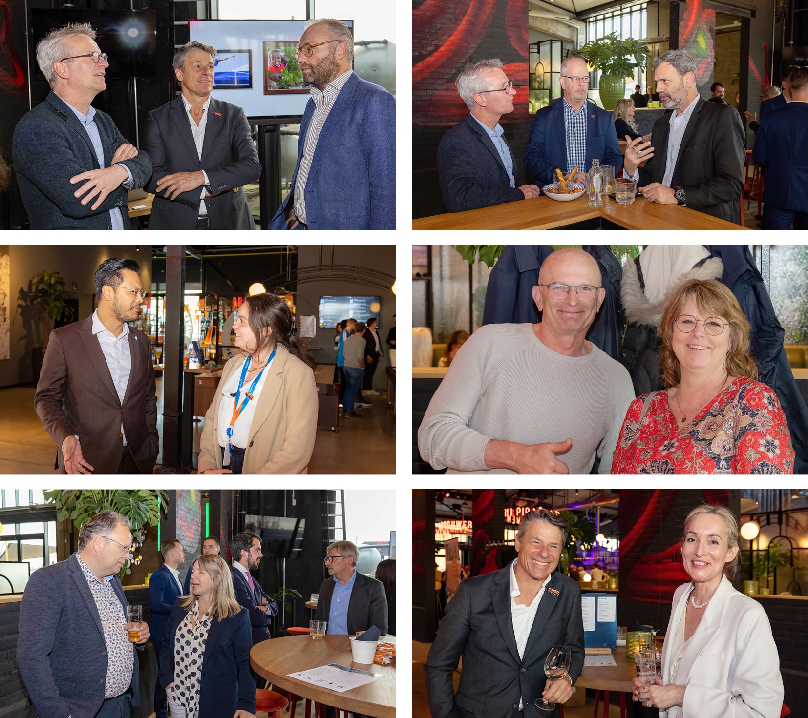 Business professionals networking and conversing at a corporate event